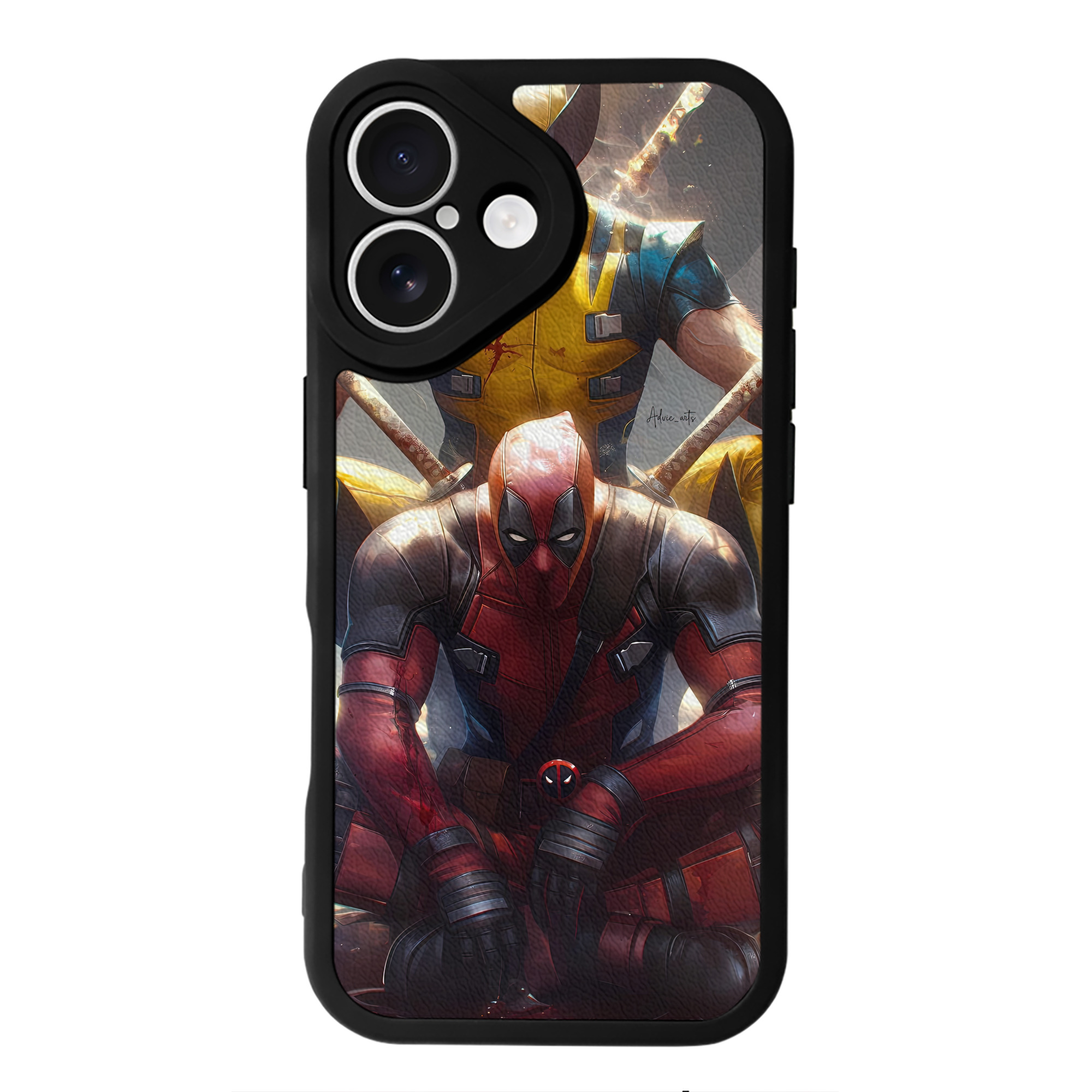 （画像用） Deadpool デッドプール 【iPhone 16シリーズ対応】シリコンスマホケース（レザー調） 材質：シリコン